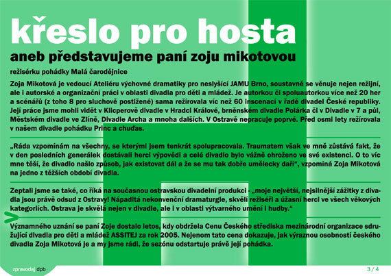 Křeslo pro hosta, září - říjen 2005